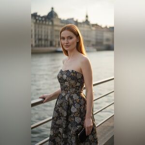 J.Crew Floral Strapless Dress